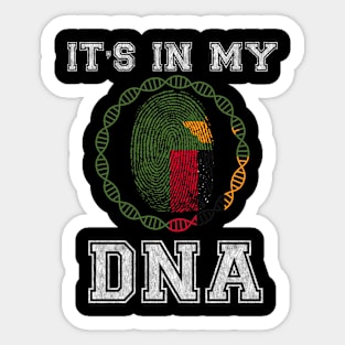 Zambia  It's In My DNA - Gift for Zambian From Zambia Sticker